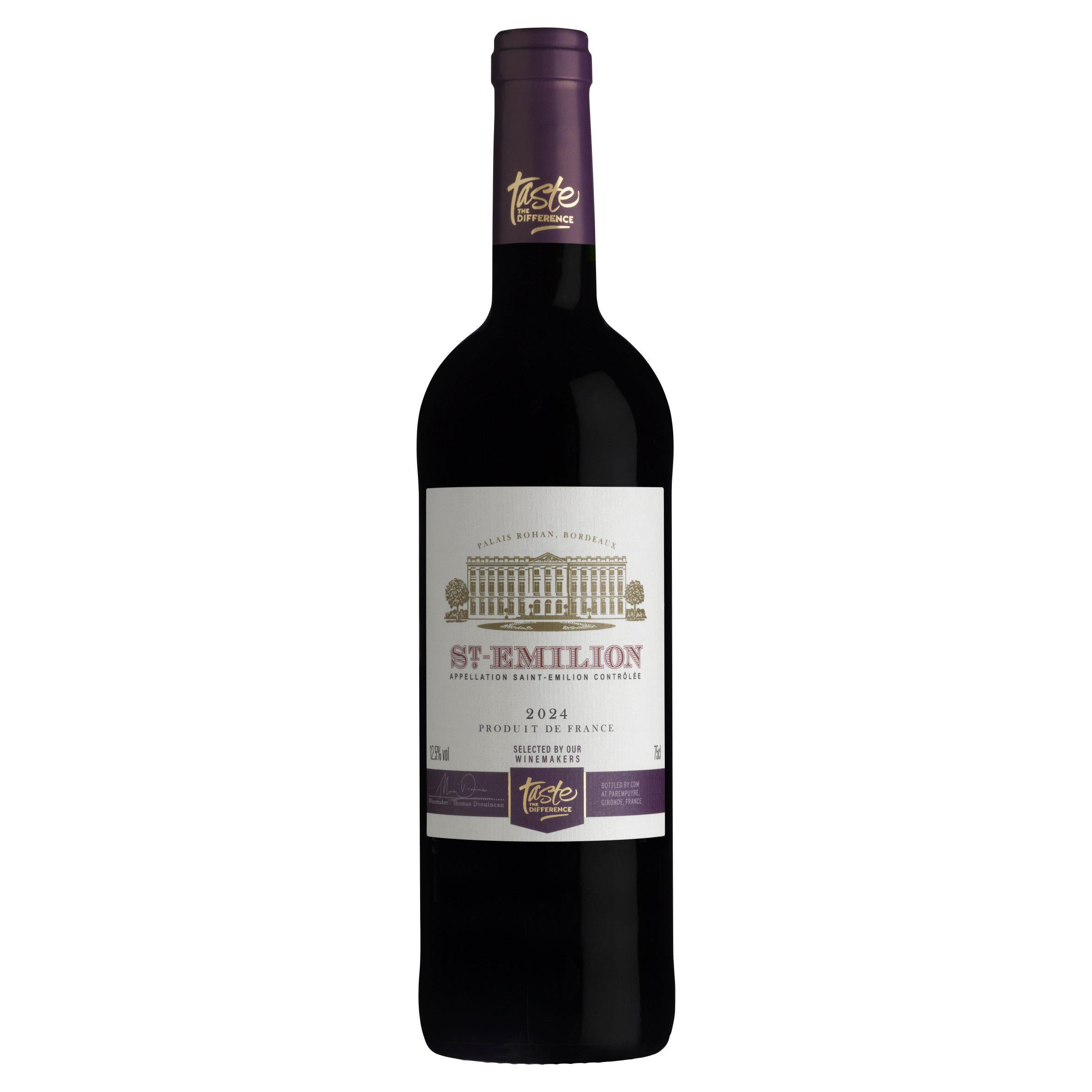 Sainsbury's St-Emilion red wine 75cl, imported from the UK