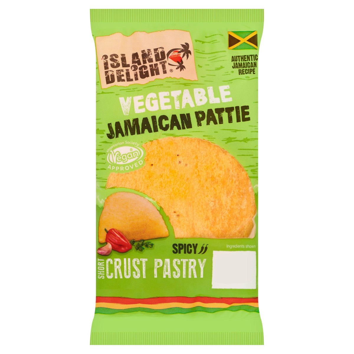 Island Delight vegetable pattie spicy Jamaican 140g - British product