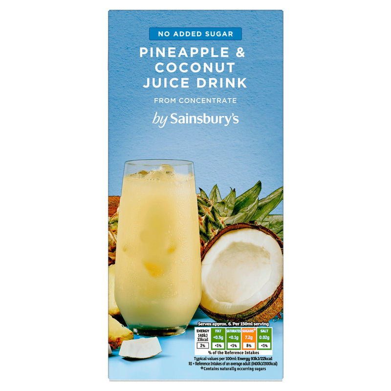 Sainsbury's pineapple and coconut juice drink 1L, imported from the UK
