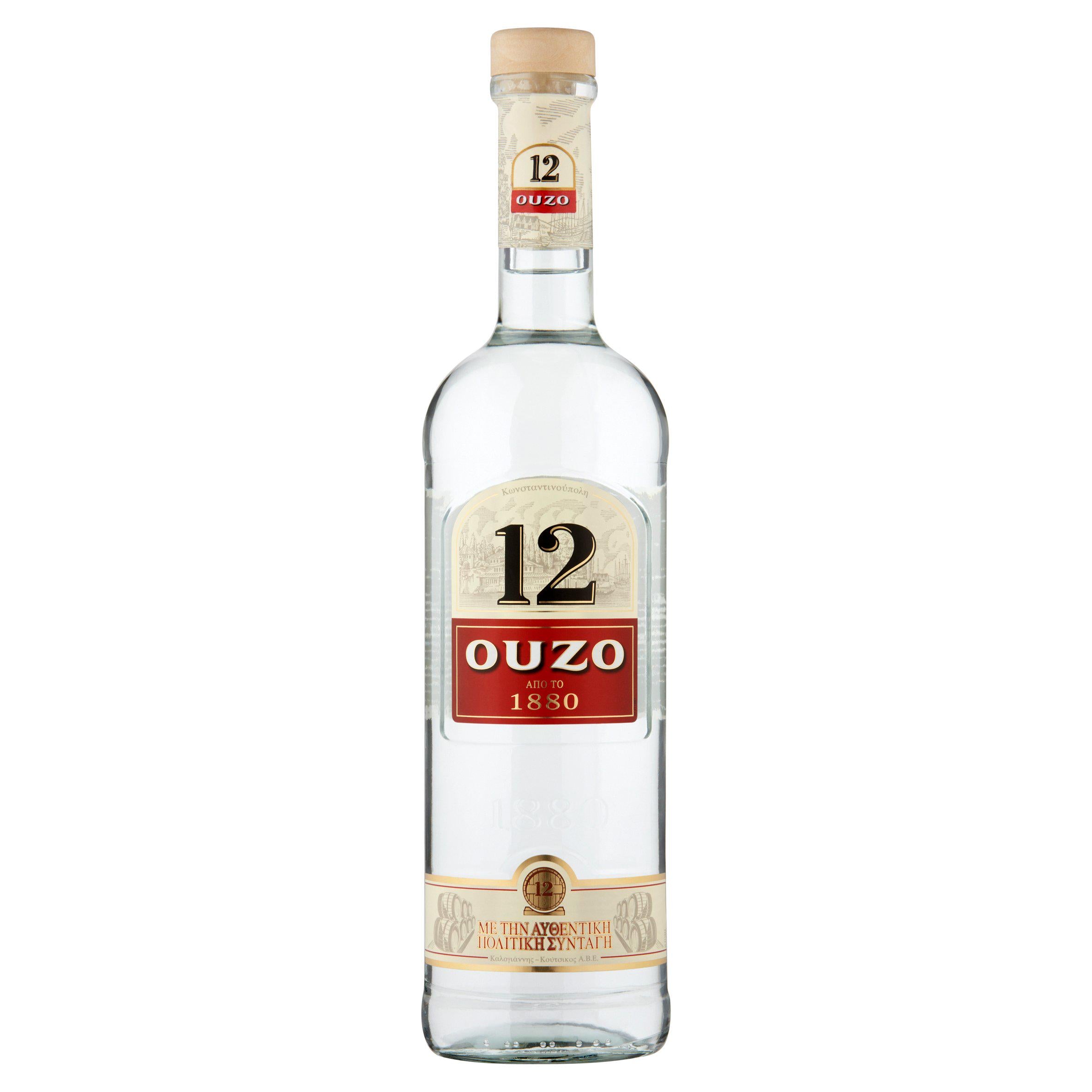 Ouzo 12 aniseed liqueur 70cl, UK version