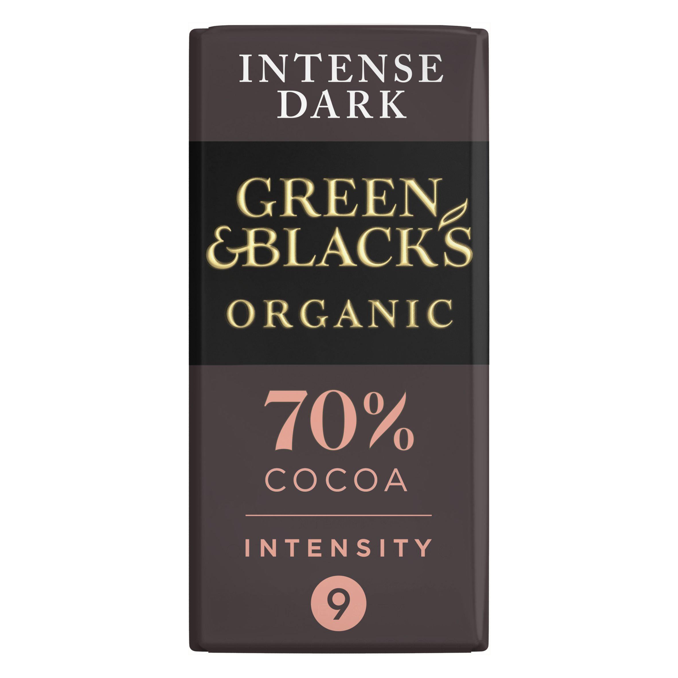 Green & Black's organic 70% dark chocolate bar 90g (British brand)