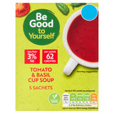 Sainsbury's tomato basil cup soup mix 5 sachets, imported from the UK
