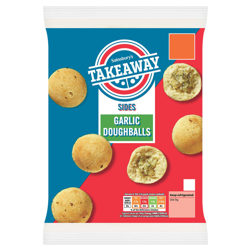 Sainsbury's garlic doughballs 165g, imported from the UK