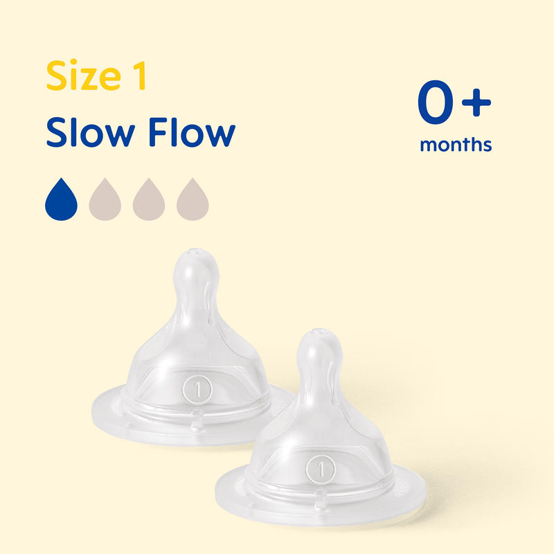 MAM baby bottle teat slow flow 0+ months - British product