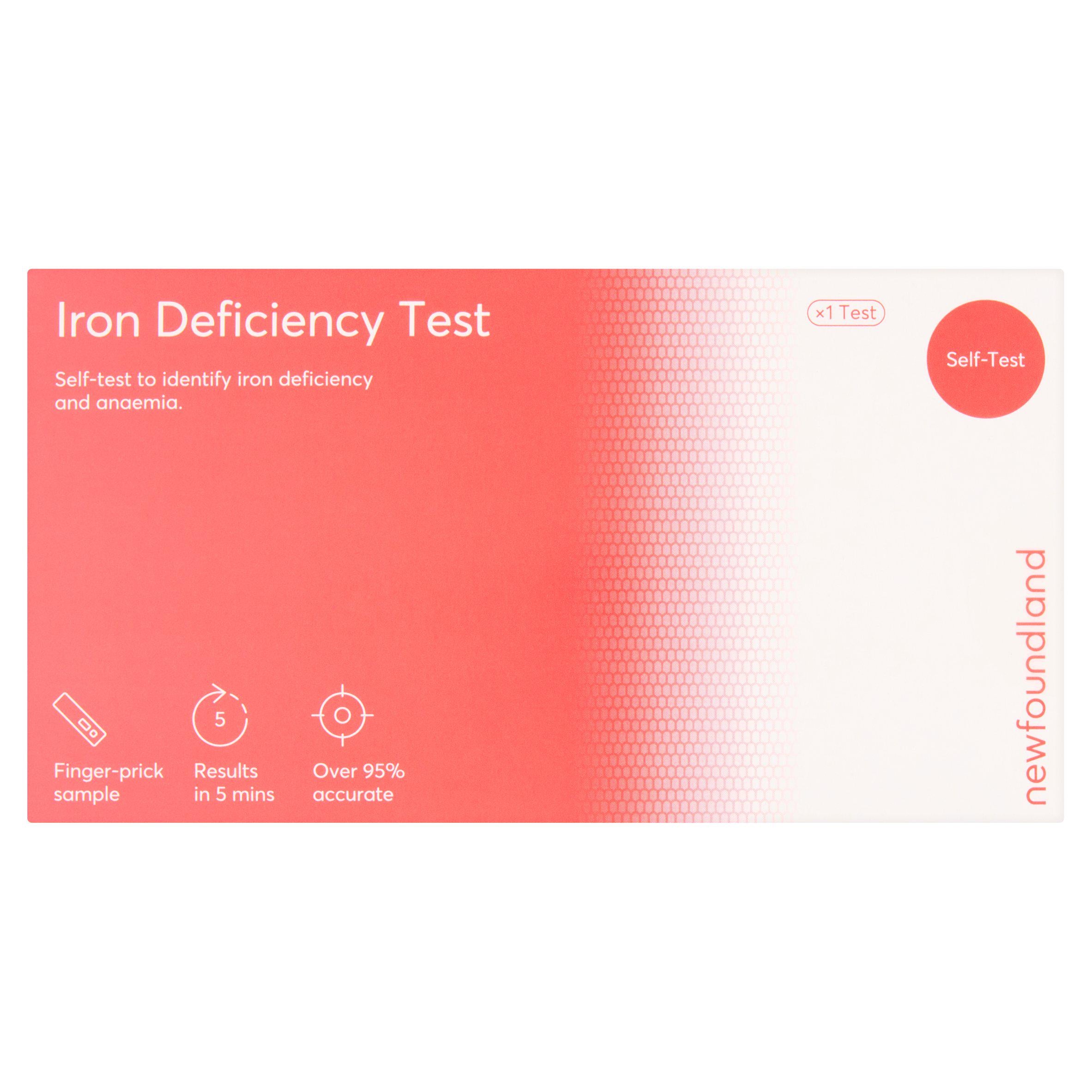 Newfoundland iron deficiency self-test, imported from the UK