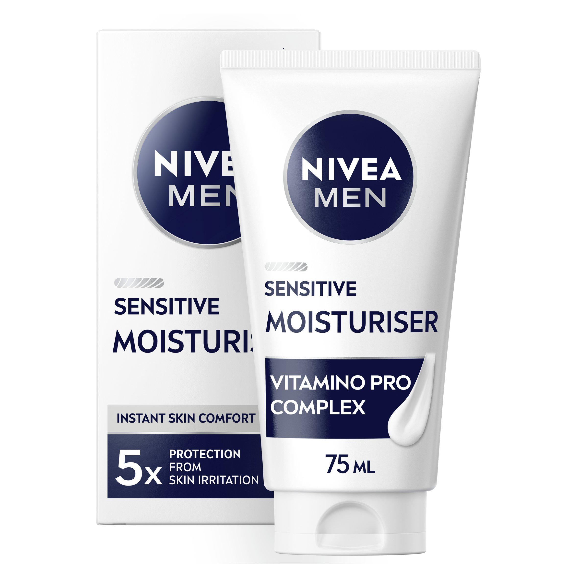 Nivea Men Sensitive Moisturiser 75ml, imported from the UK
