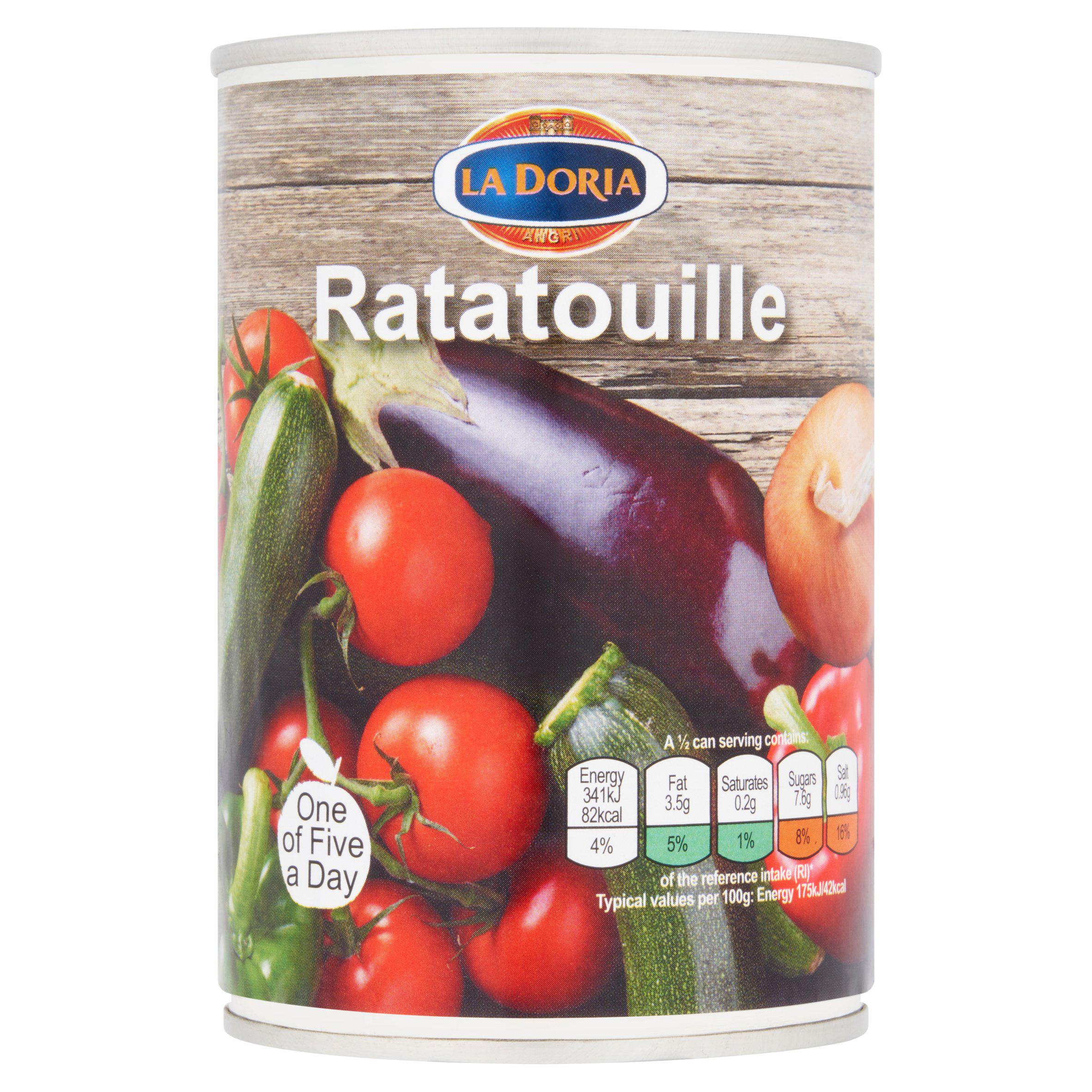 La Doria ratatouille canned vegetable 390g, UK version