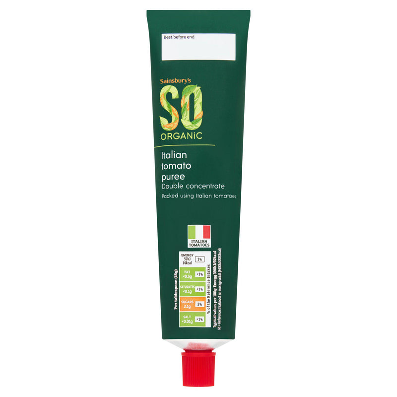 Sainsbury's organic tomato puree 200g, imported from the UK