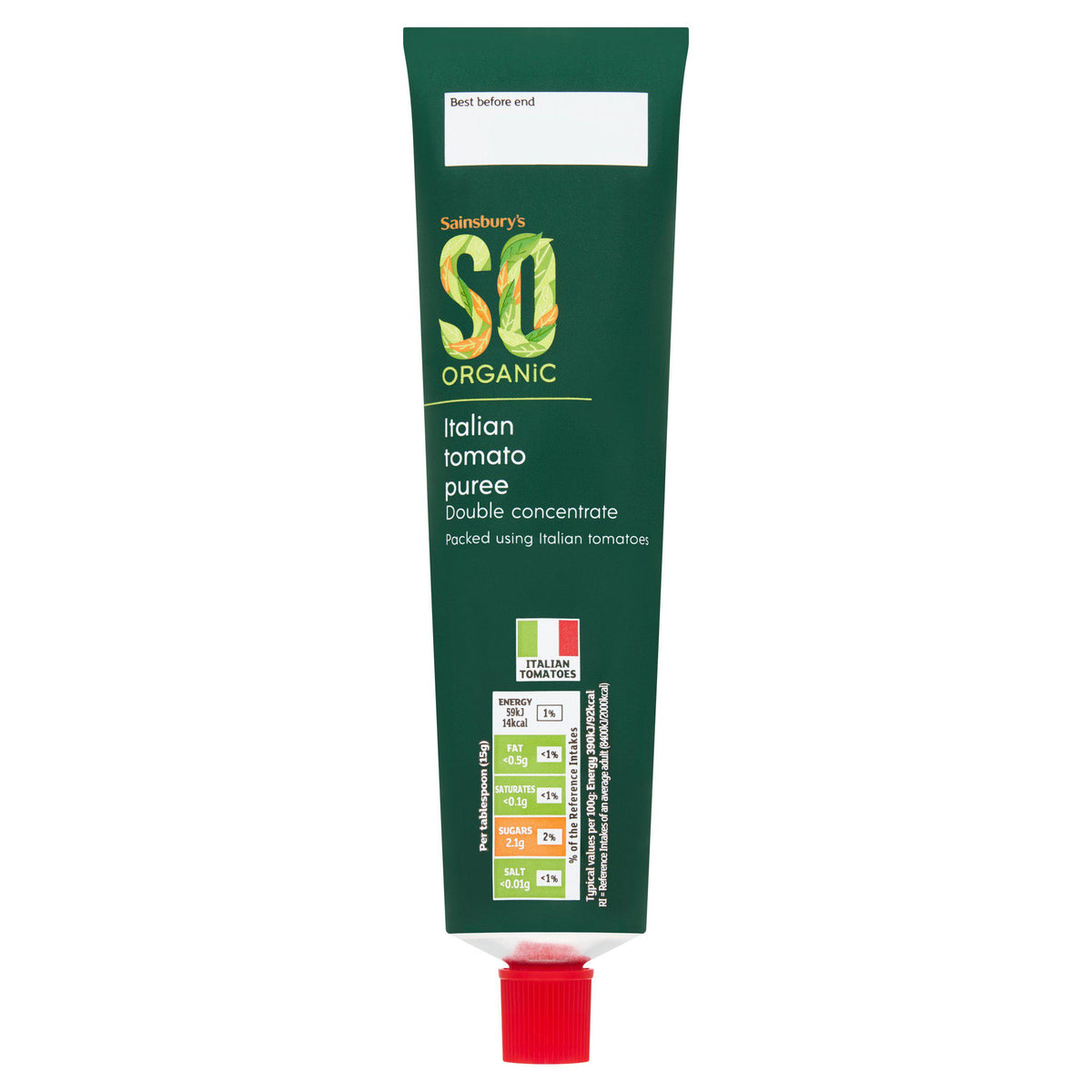 Sainsbury's organic tomato puree 200g, imported from the UK