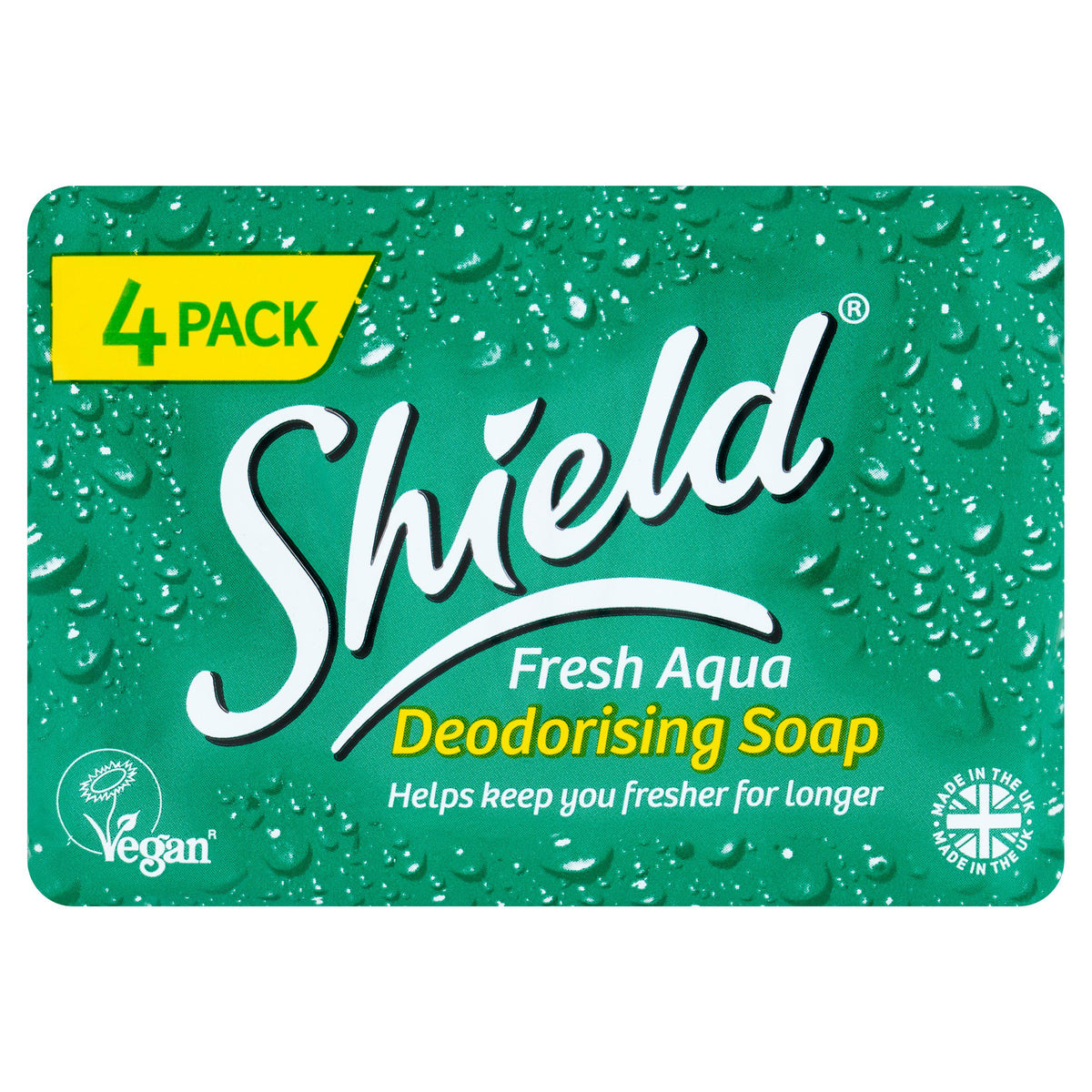Shield Aqua Soap Bars Pack 4x115g (British brand)