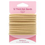 Sainsbury's thick blonde hair bands pack of 12 (British brand)