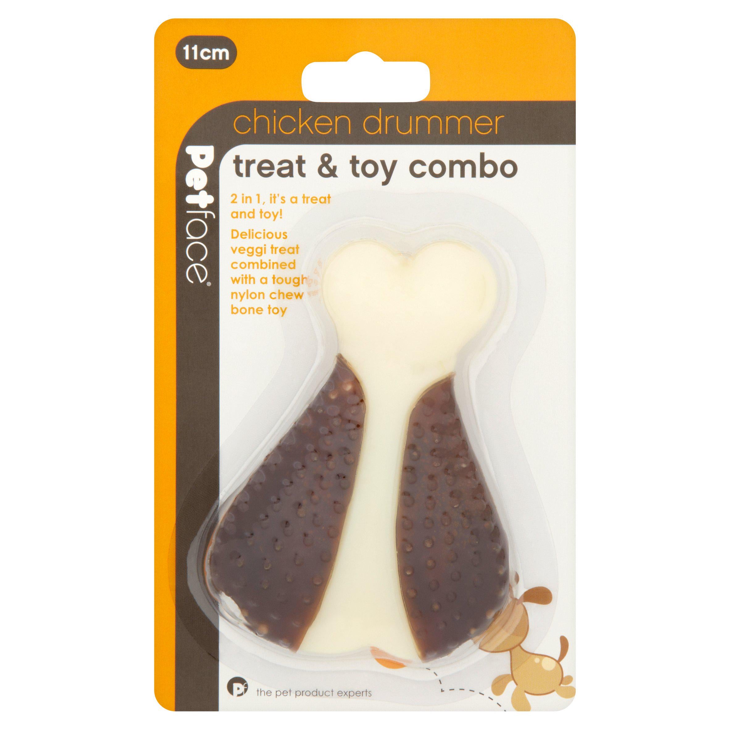 Petface Chicken Drummer Treat & Toy Combo GOODS Sainsburys   