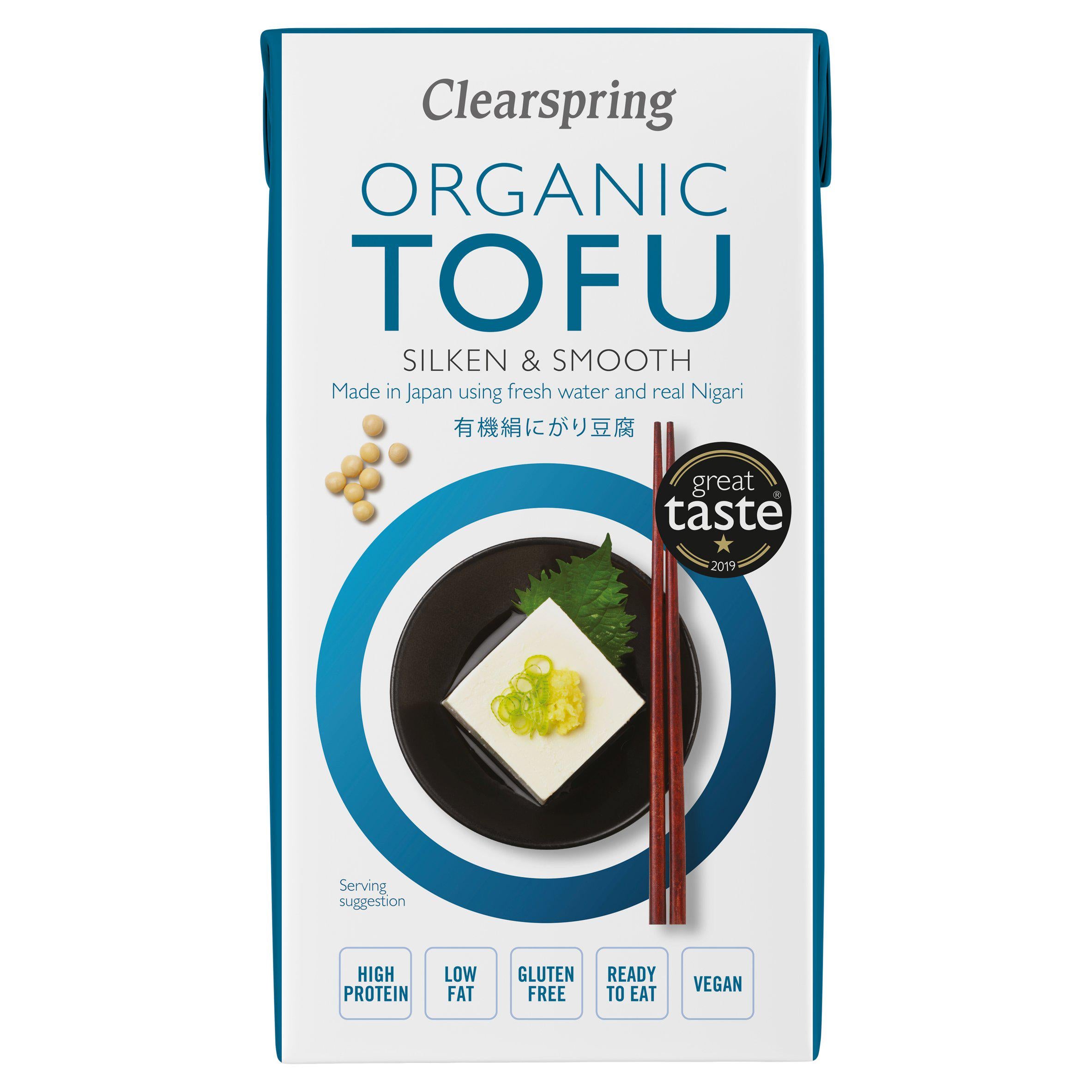 Clearspring tofu silken smooth 300g - British product