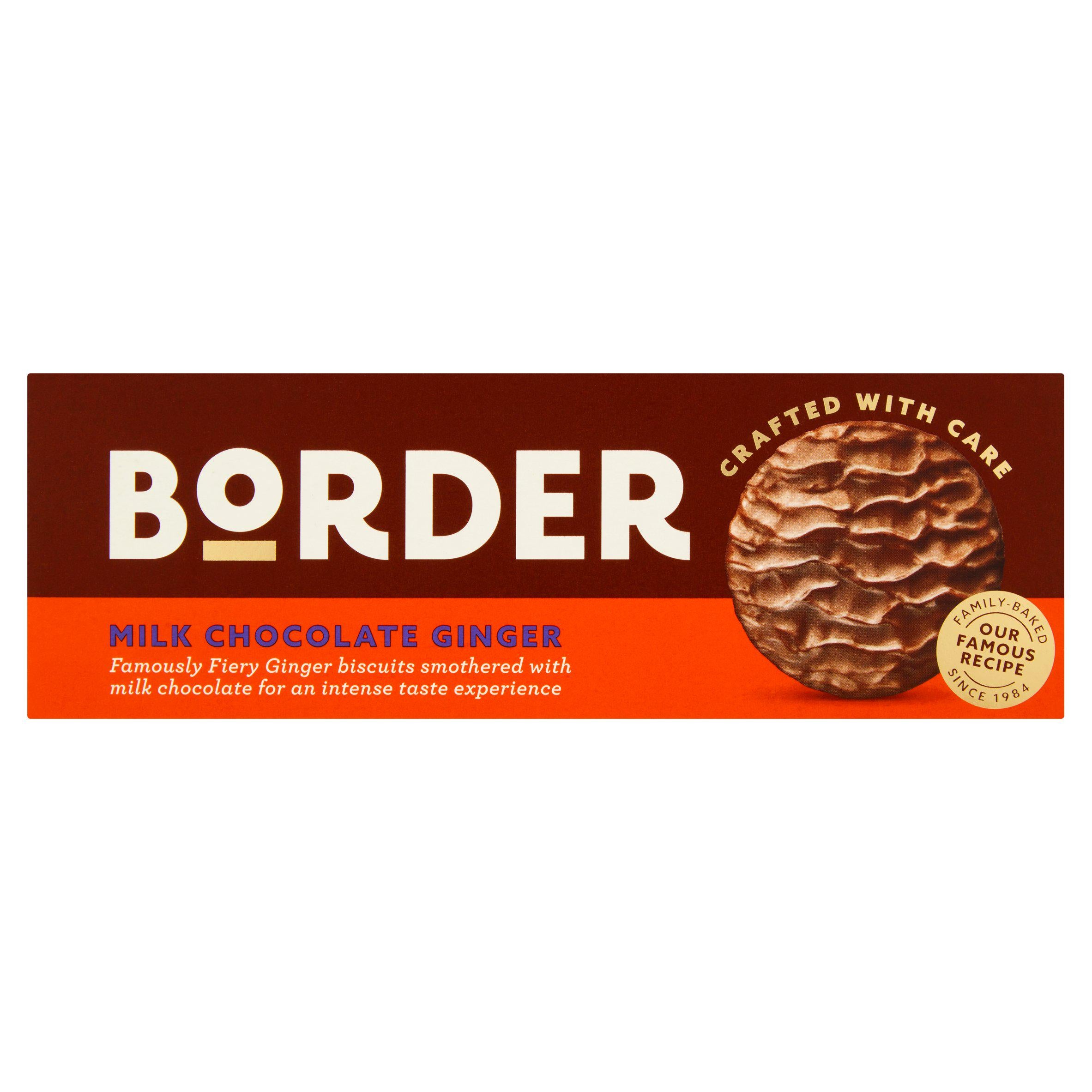 Border milk chocolate ginger biscuits 150g - British product