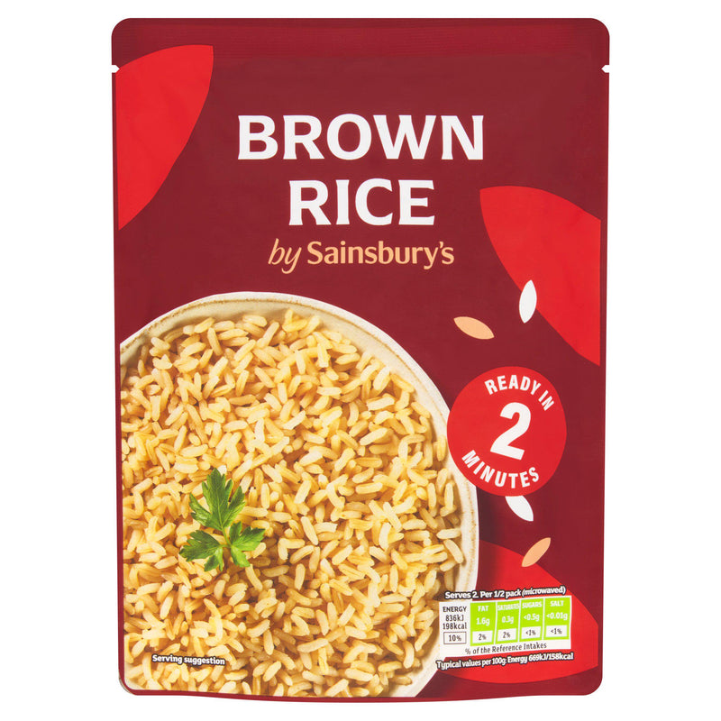 Sainsbury's brown rice microwave pouch 250g - British product