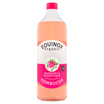 Sainsburys Equinox Raspberry & Elderflower Organic Kombucha Drink 750ml- Buy online at McGrocer