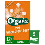 Organix Mini Gingerbread Men Biscuits 5x20g, imported from the UK