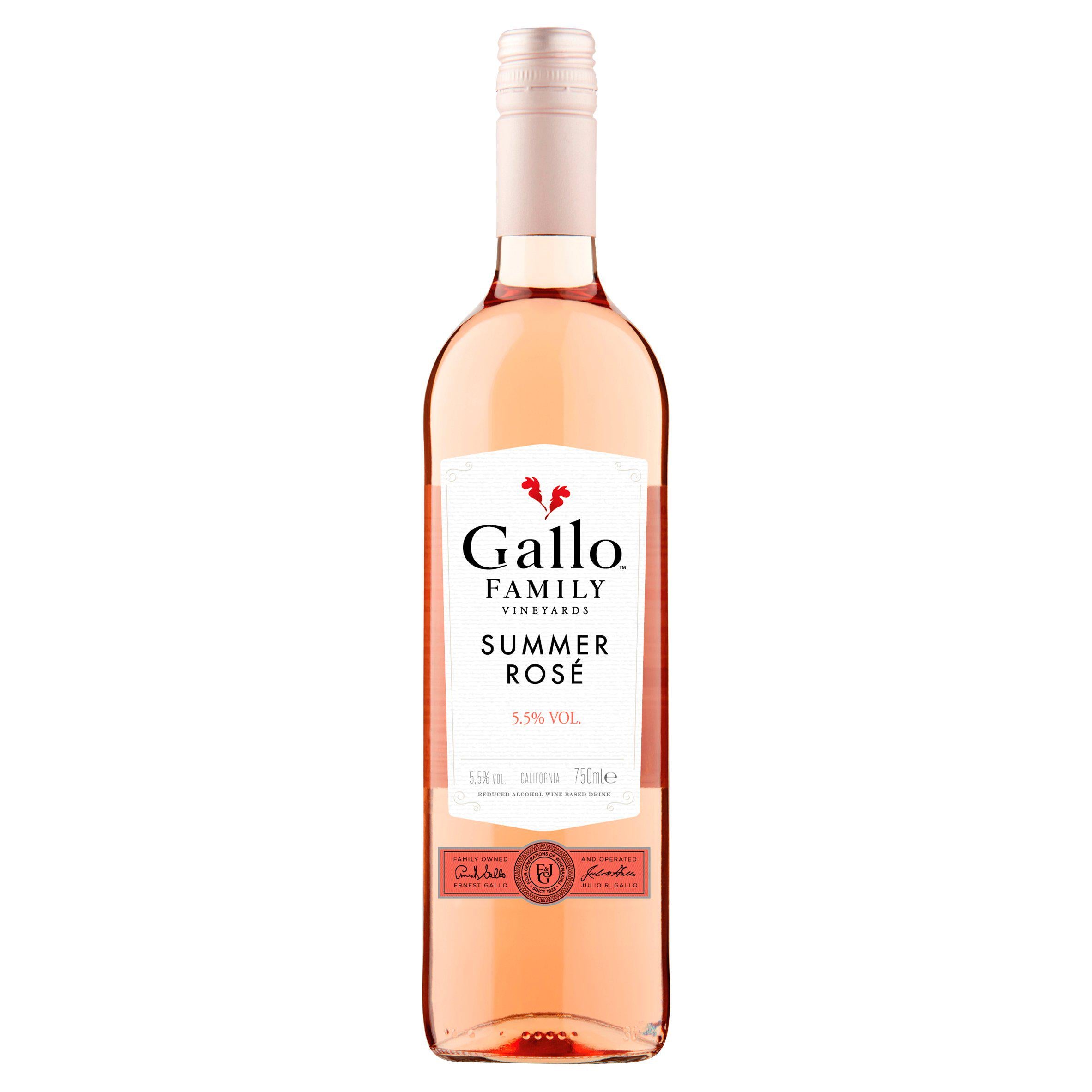 Gallo Family Vineyards Summer Rosé wine 75cl - British product
