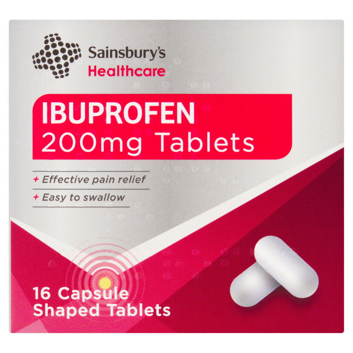 Sainsbury's ibuprofen tablets 200mg x16, UK version