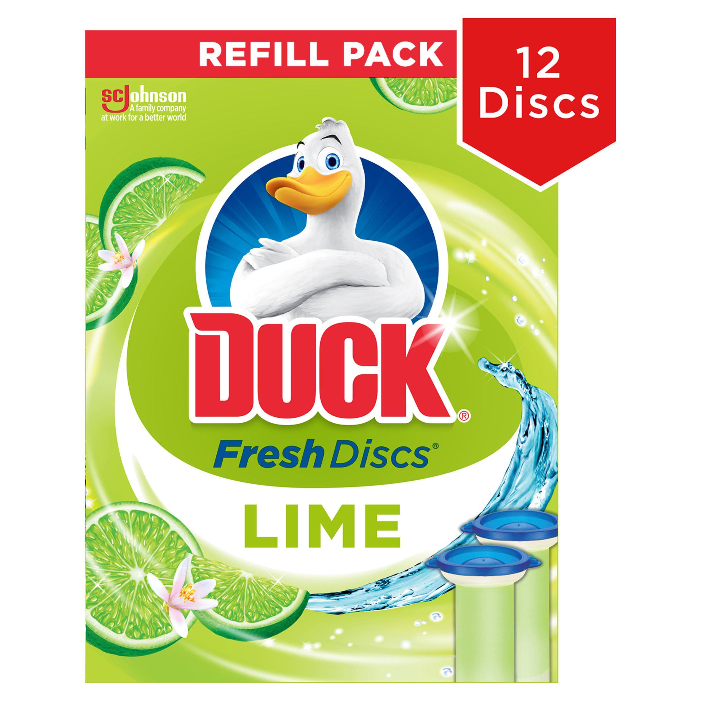 Duck Fresh Discs Lime toilet cleaner refills, UK version