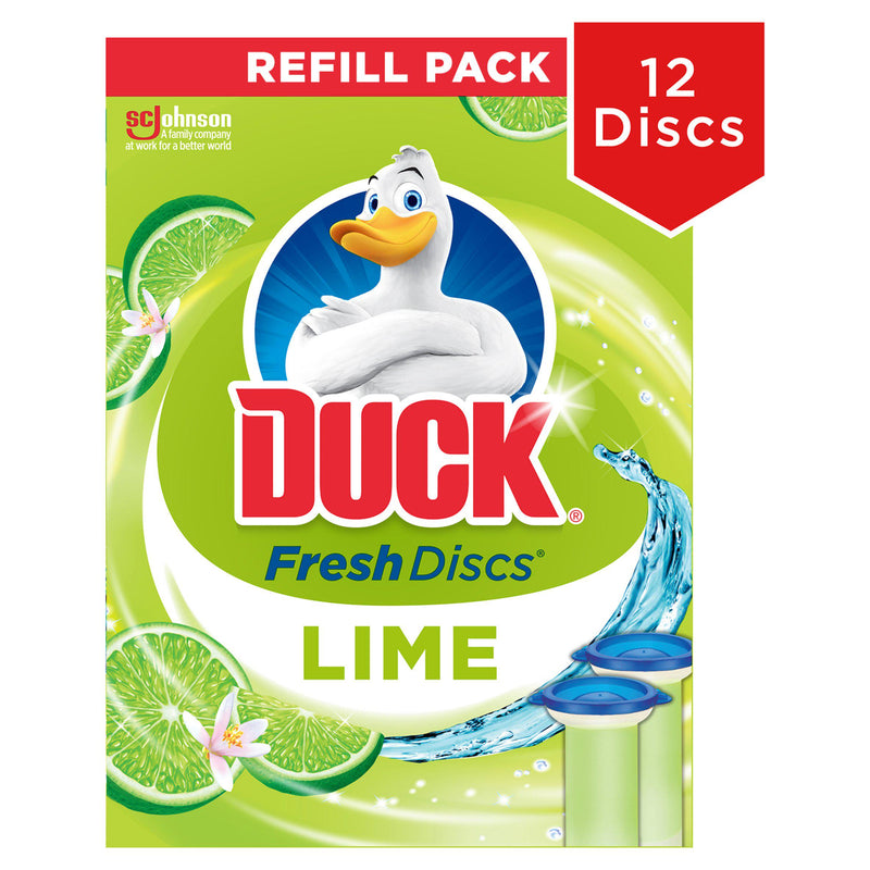 Duck Fresh Discs Lime toilet cleaner refills, UK version