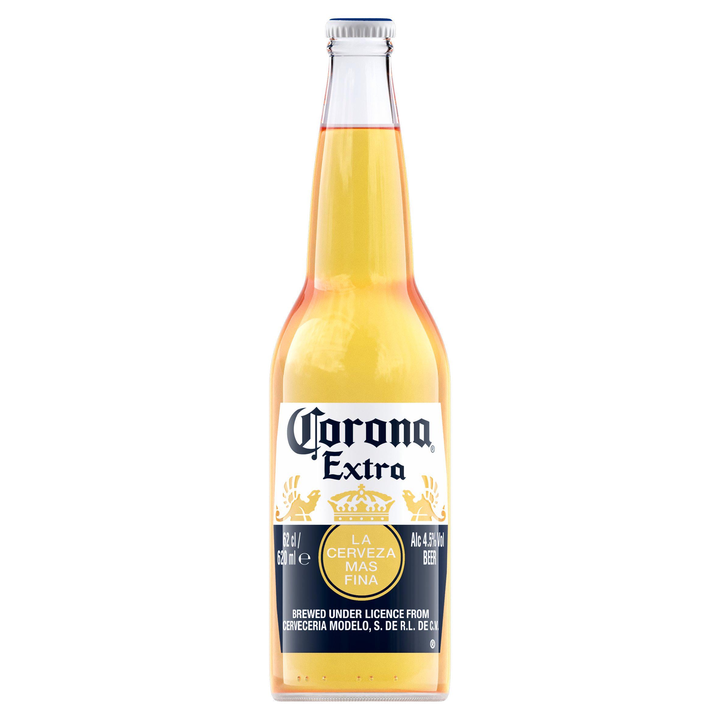 Corona Premium lager beer bottle 620ml - British product