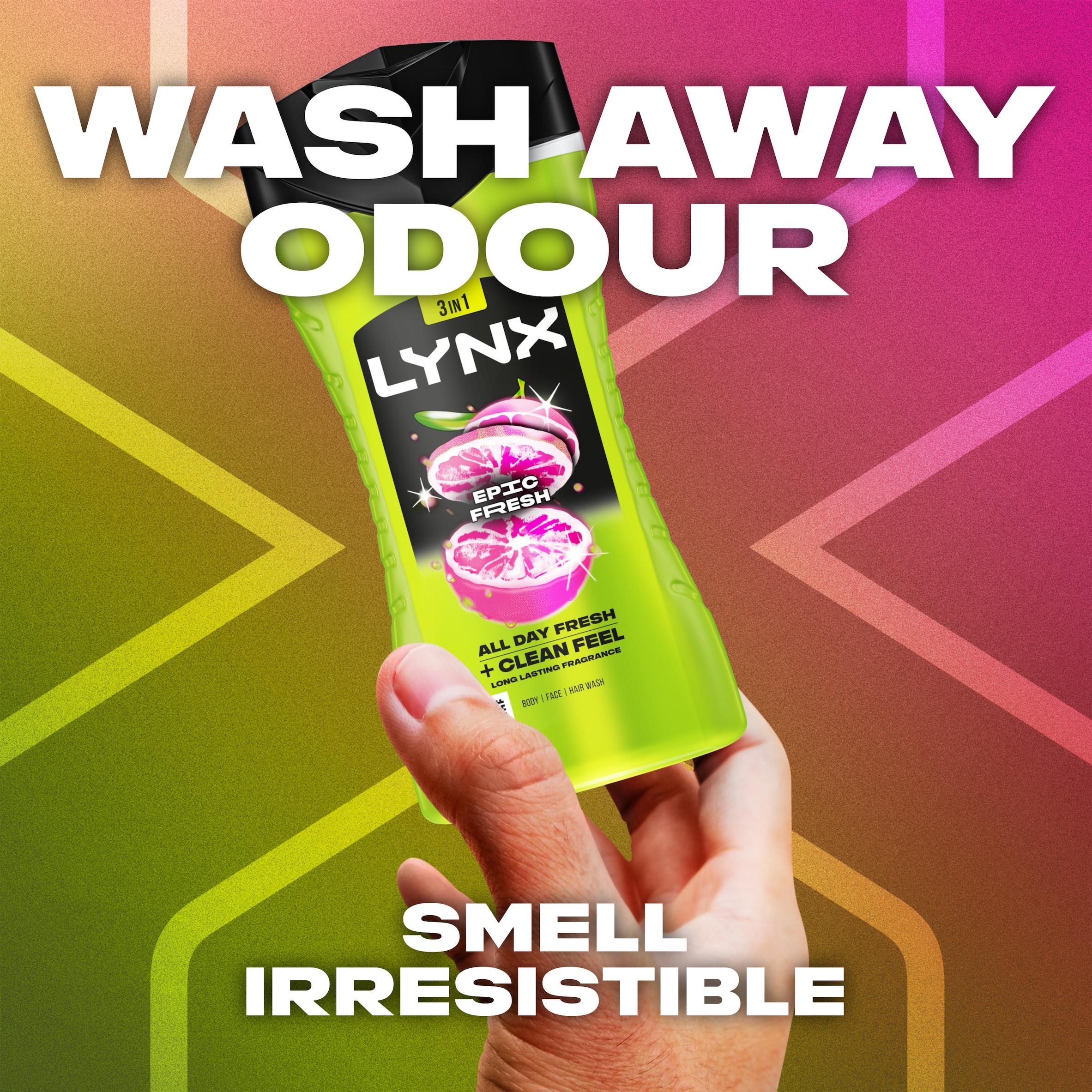 Lynx Epic Fresh shower gel 225ml, imported from the UK