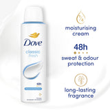 Dove classic antiperspirant deodorant spray 150ml - British product