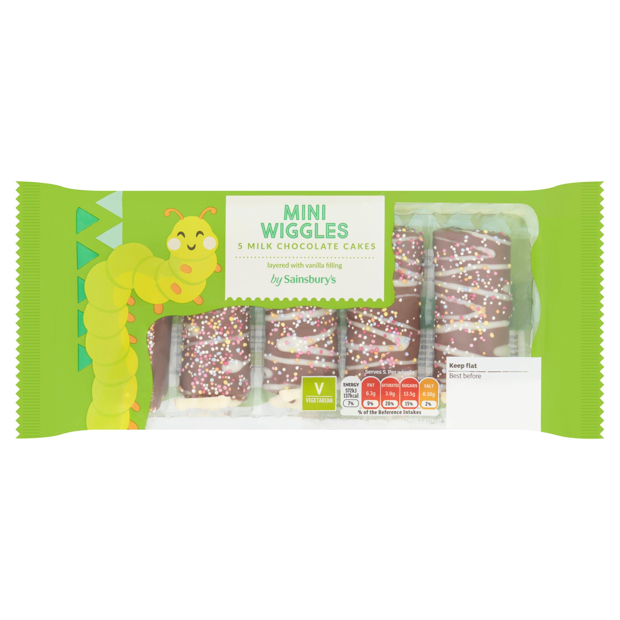 Sainsbury's Mini Wiggles Caterpillar Cakes 150g, UK version