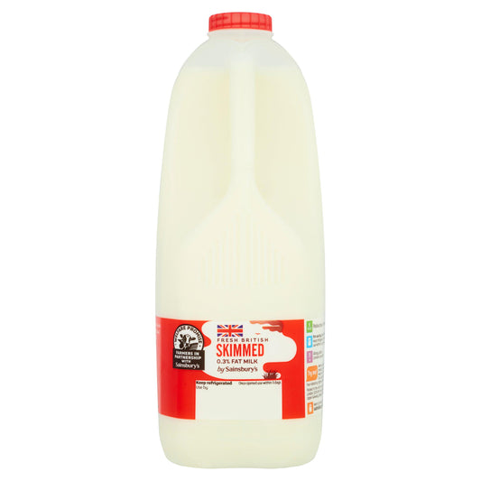 Sainsbury's British Skimmed Milk 2.27L (4 pint) GOODS Sainsburys   