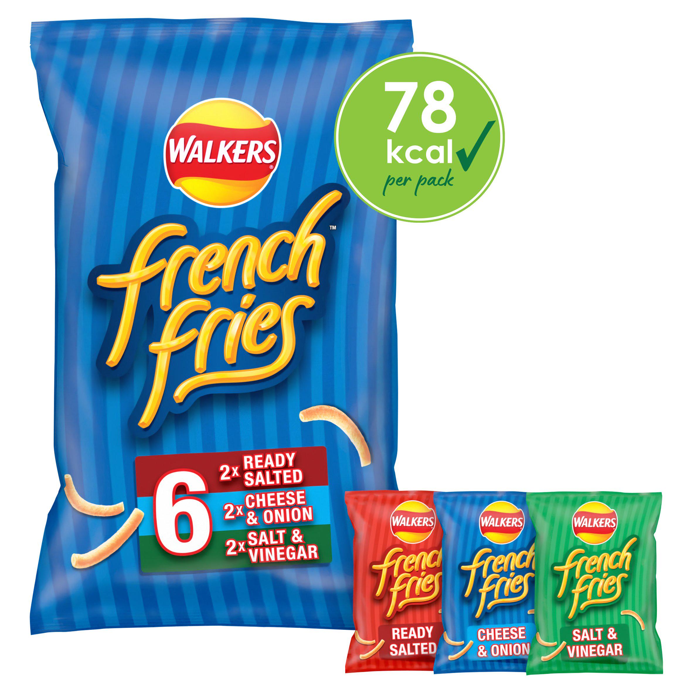 Walkers French Fries variety multipack 6 x 18g, imported from the UK