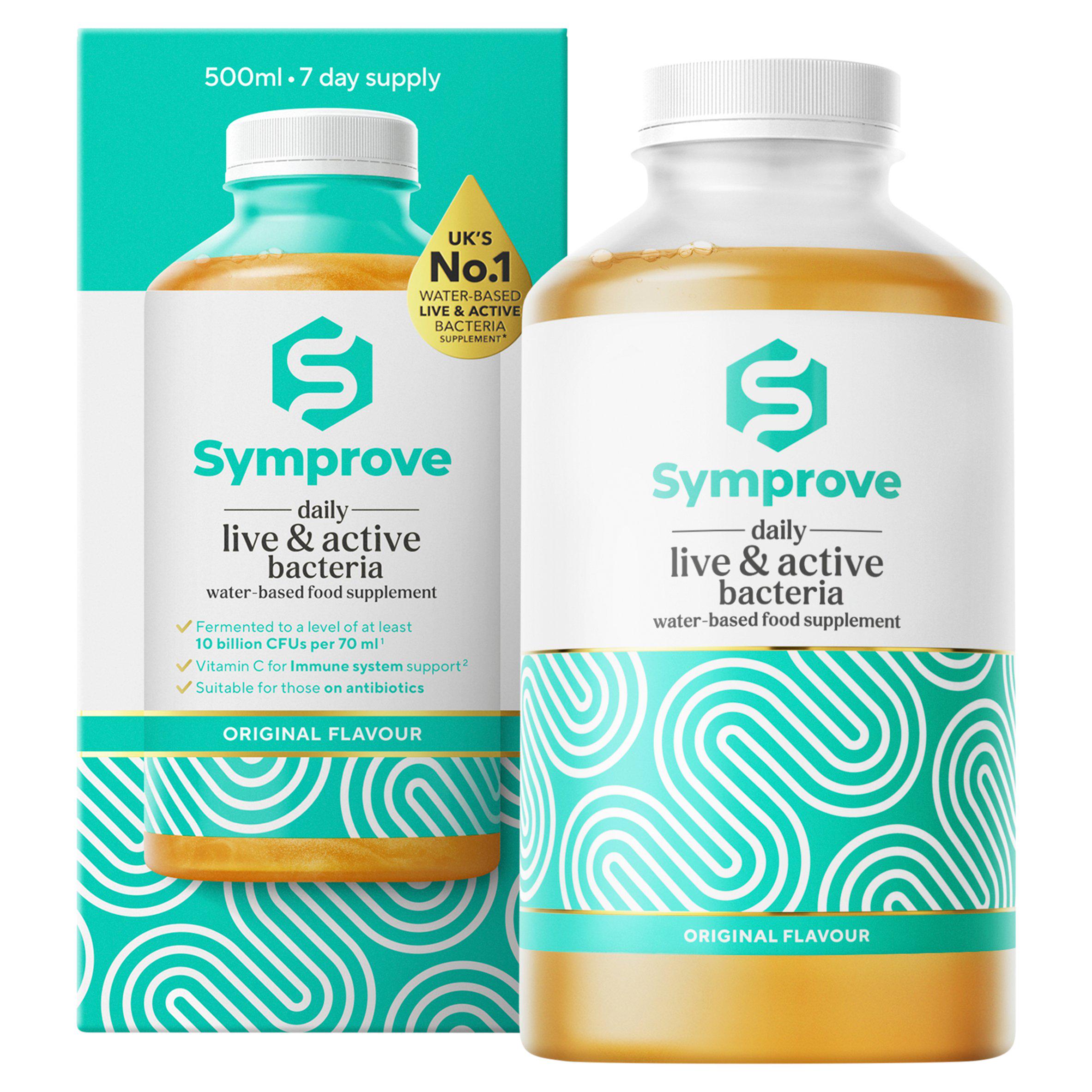 Symprove live bacteria supplement original flavour 500ml (British brand)