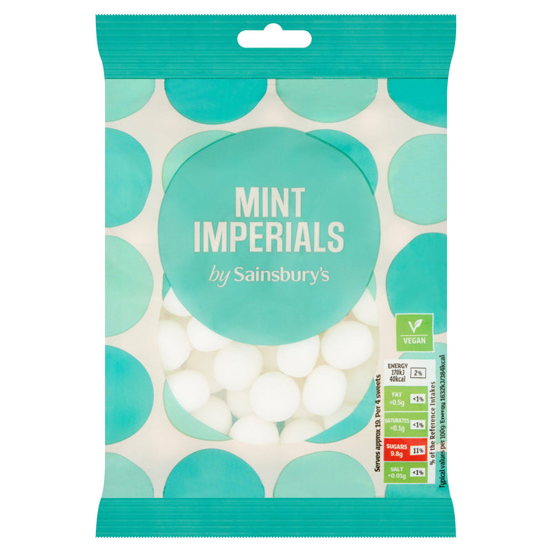 Sainsbury's Mint Imperials sweets 200g (British brand)