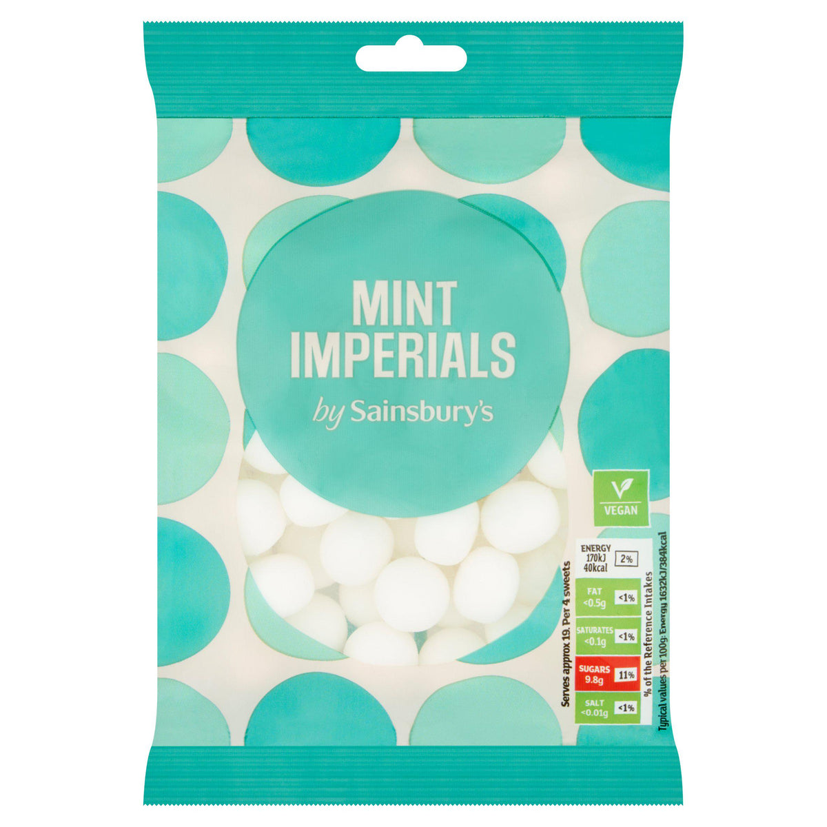 Sainsbury's Mint Imperials sweets 200g (British brand)
