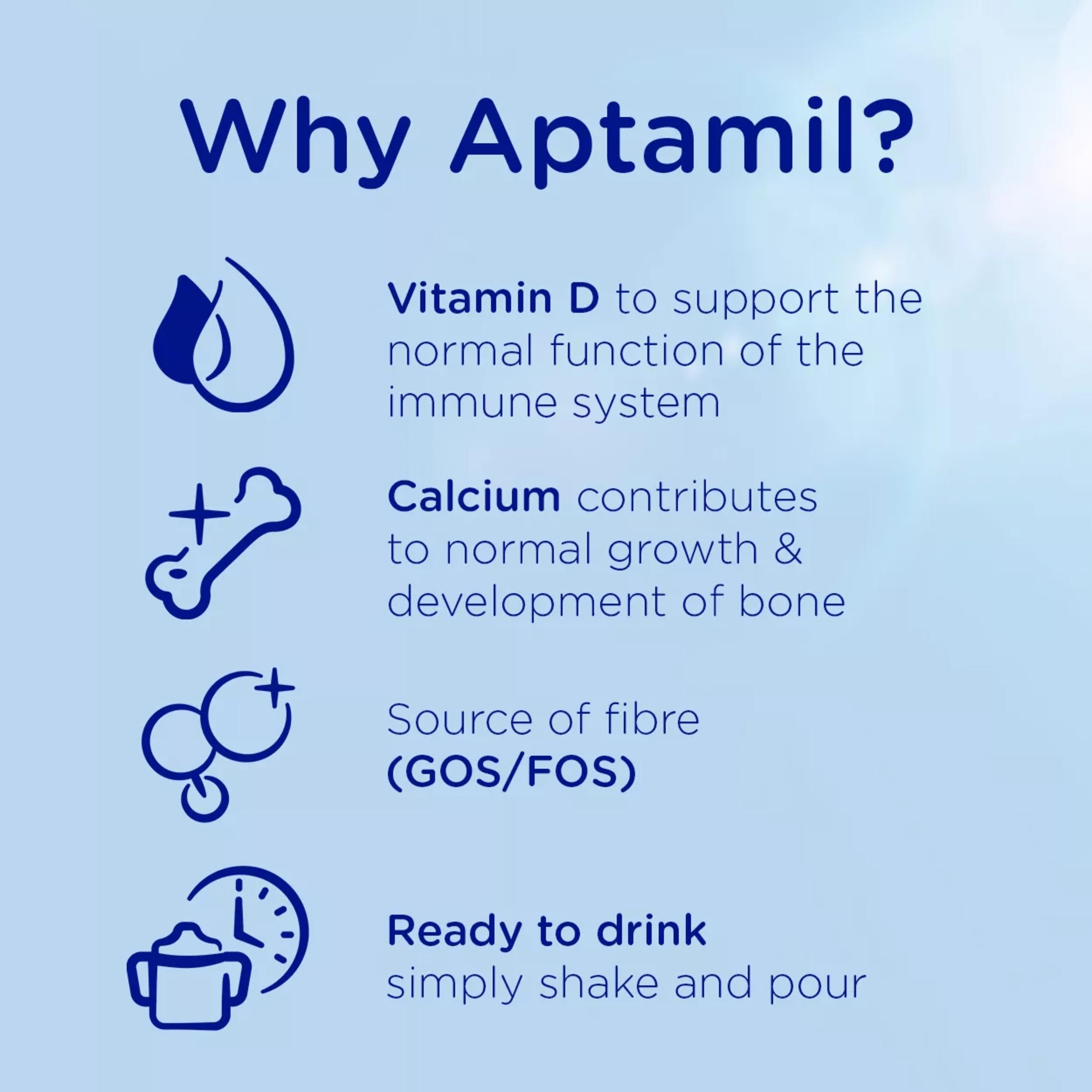 Aptamil toddler milk liquid ready to feed 1L - British product