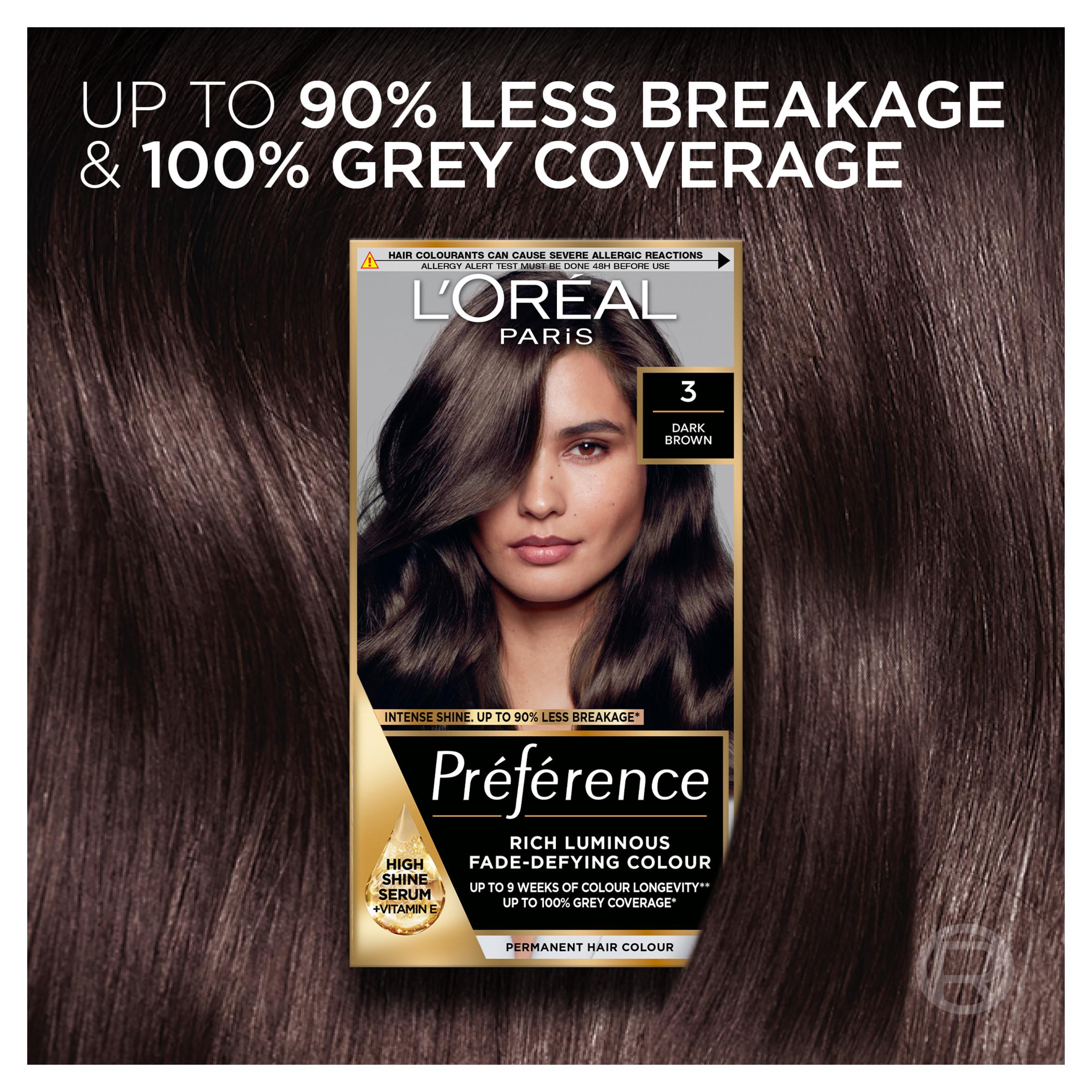 L'Oreal Paris permanent hair dye Brasilia Dark Brown 3.0, imported from the UK