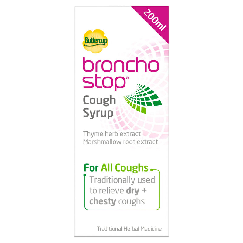 Buttercup Bronchostop cough syrup 200ml (British brand)