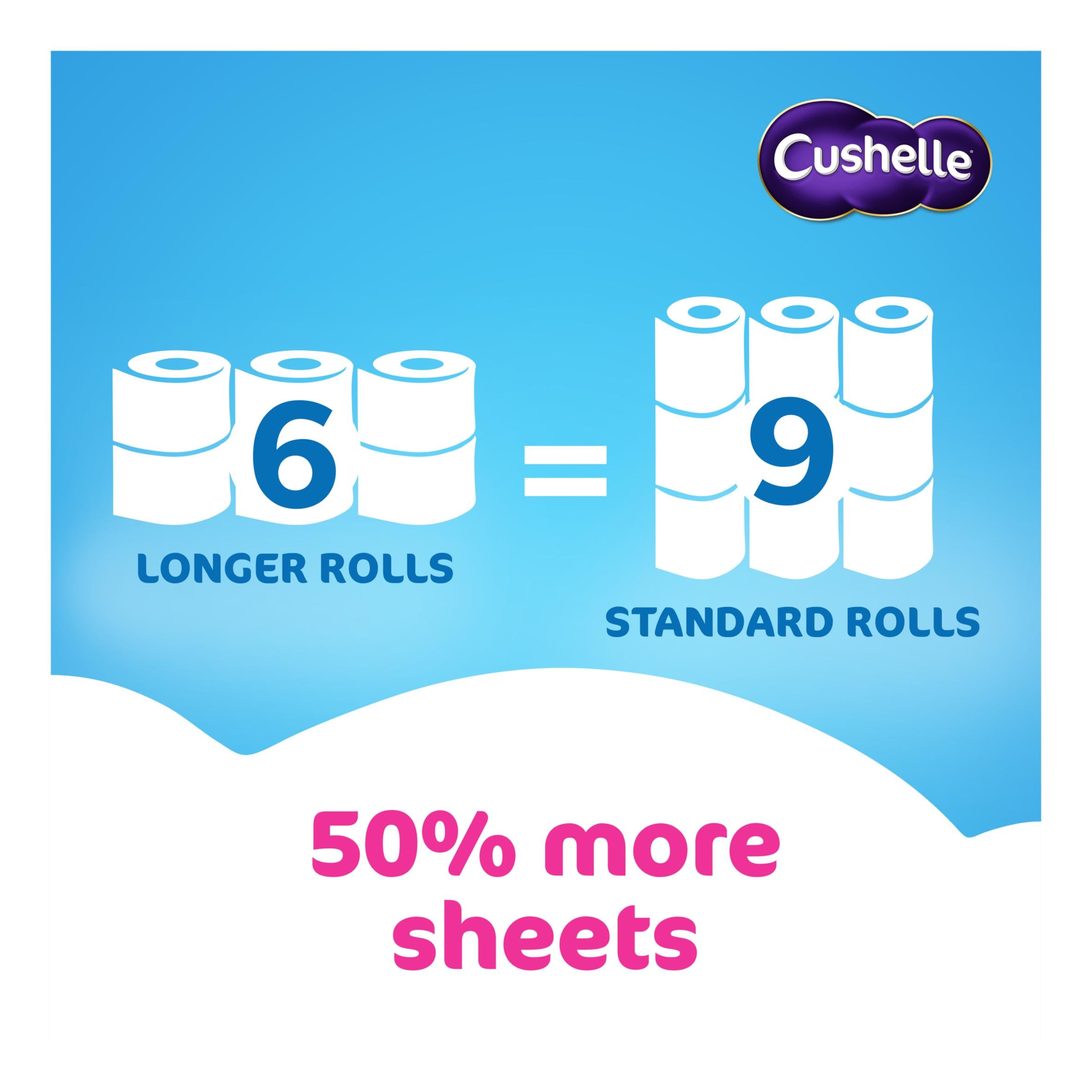 Cushelle Original toilet rolls 6 mega rolls 270 sheets each (British brand)