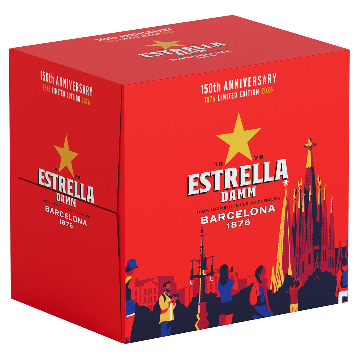 Estrella Damm lager beer 12x330ml, UK version
