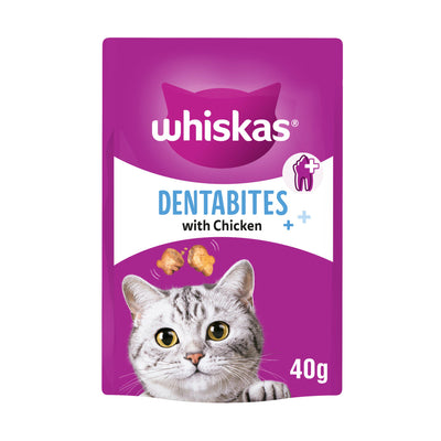 Sainsburys Whiskas Dentabites Adult Cat Dental Treat Biscuits with Chicken 50g- Buy online at McGrocer