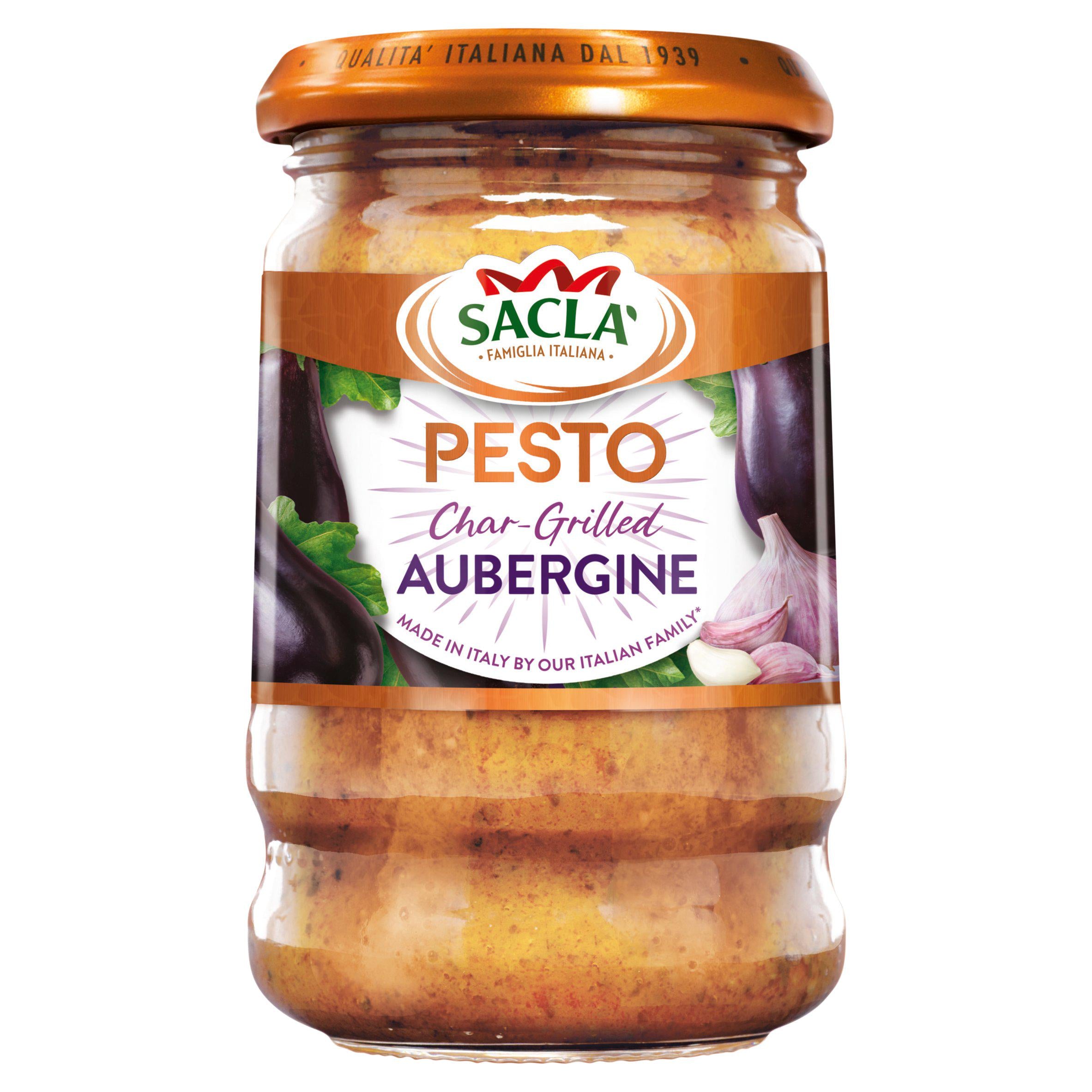 Sacla char-grilled aubergine pesto 190g - British product