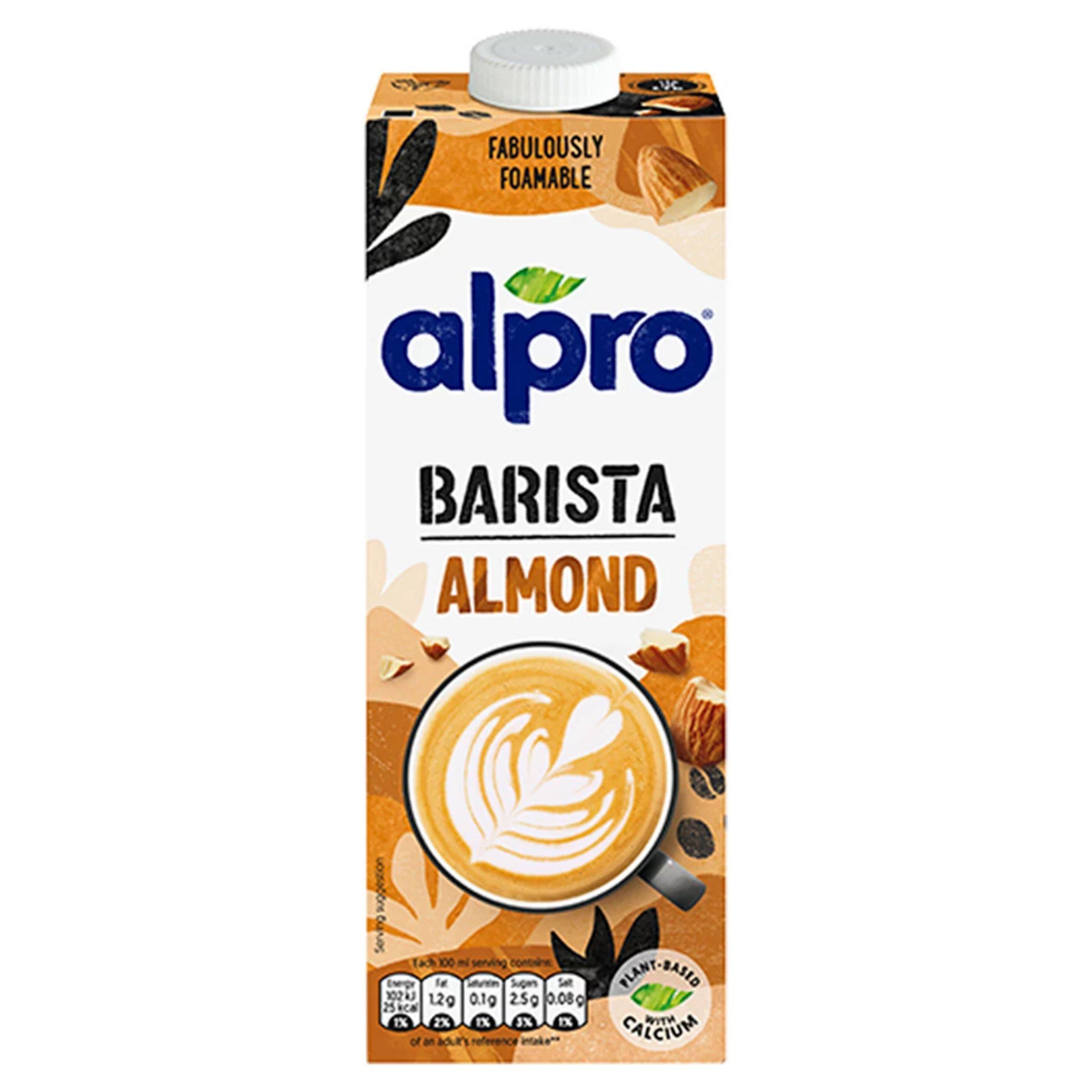 Alpro Barista Almond long life dairy free drink 1 litre (British brand)