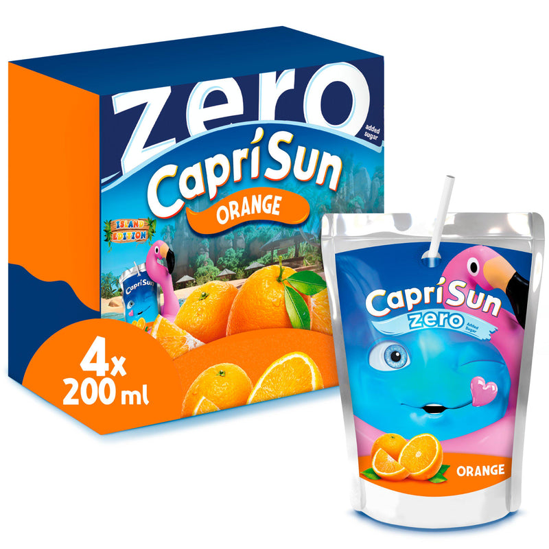 Capri-Sun Zero Orange juice drink 4x200ml (British brand)