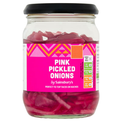 Sainsburys Sainsbury's Pink Pickled Onions 340g- Buy online at McGrocer
