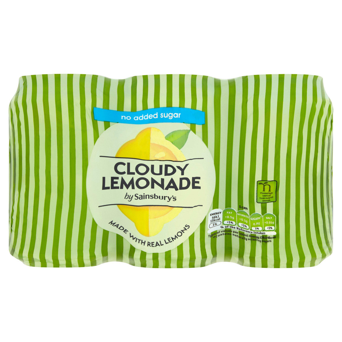 Sainsbury's Diet Cloudy Lemonade 6x330ml cans (British brand)