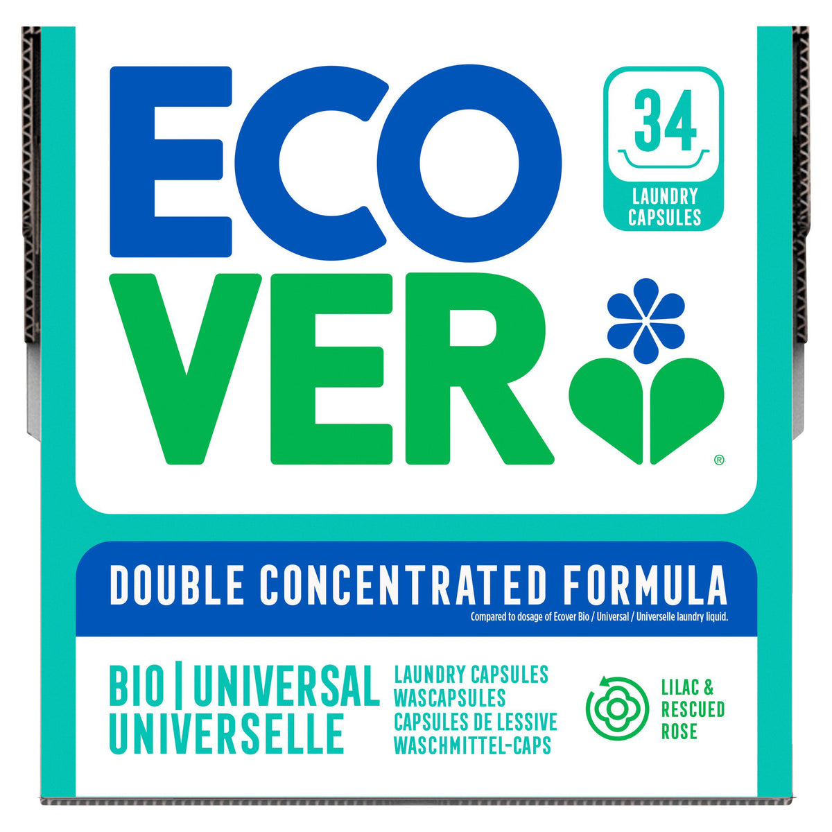Ecover bio laundry capsules upcycled rose 34 Count - British product