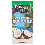 Dunn's River Creamed Coconut 200g, imported from the UK