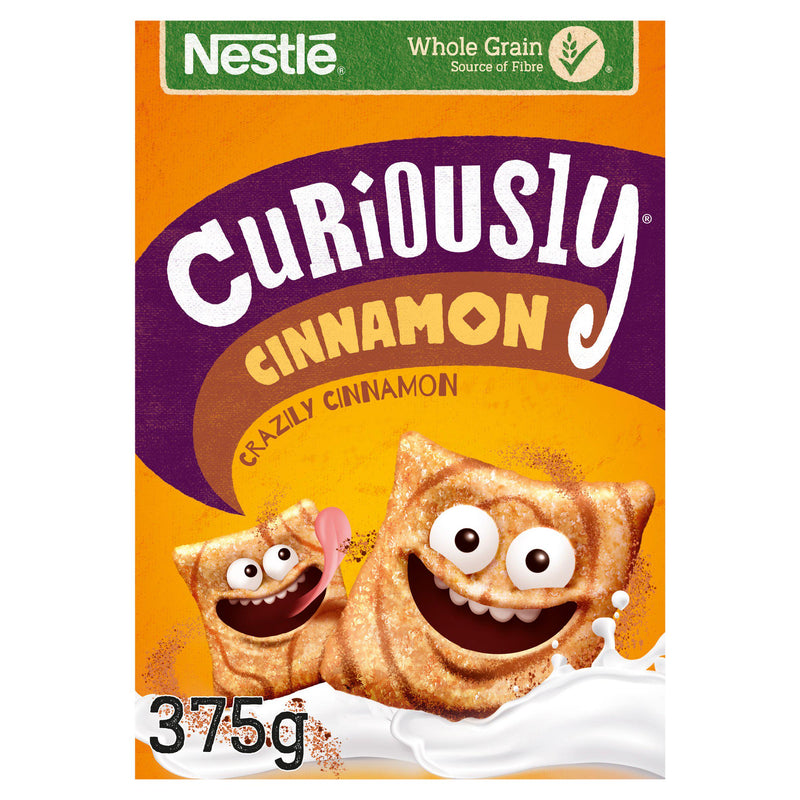 Nestle Curiously Cinnamon Cereal 375g, imported from the UK