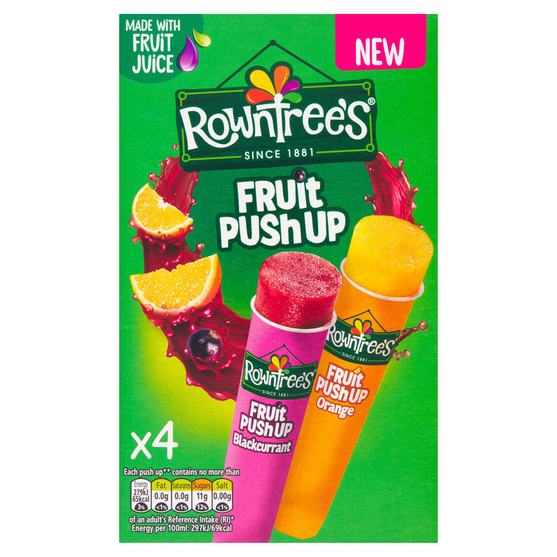 Fruit Ice Push Up Lollies Blackcurrant & Orange 4x90ml