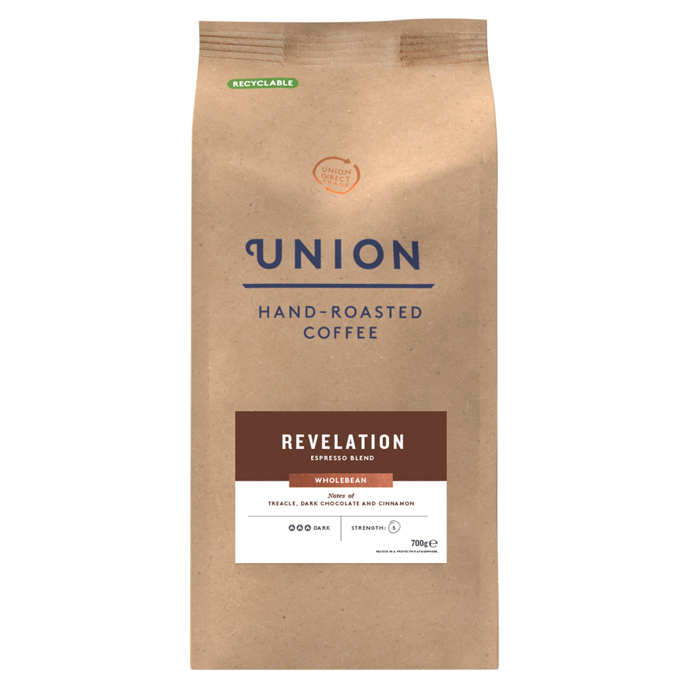 Union Hand-Roasted Revelation wholebean coffee 700g - British product